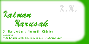 kalman marusak business card